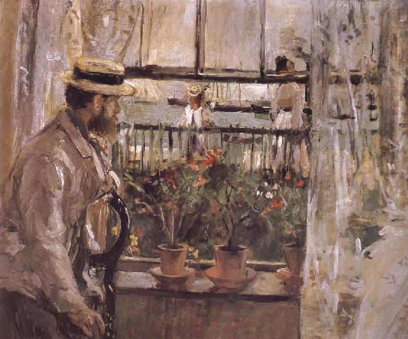 Berthe Morisot The man at the Huaiter Island china oil painting image